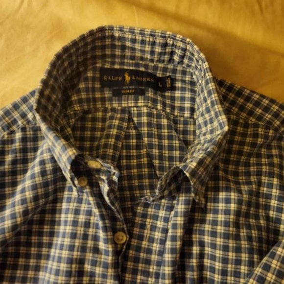 Polo Ralph Lauren Mens L/S Plaid Shirt (L - Slim Fit) - Picture 3 of 3